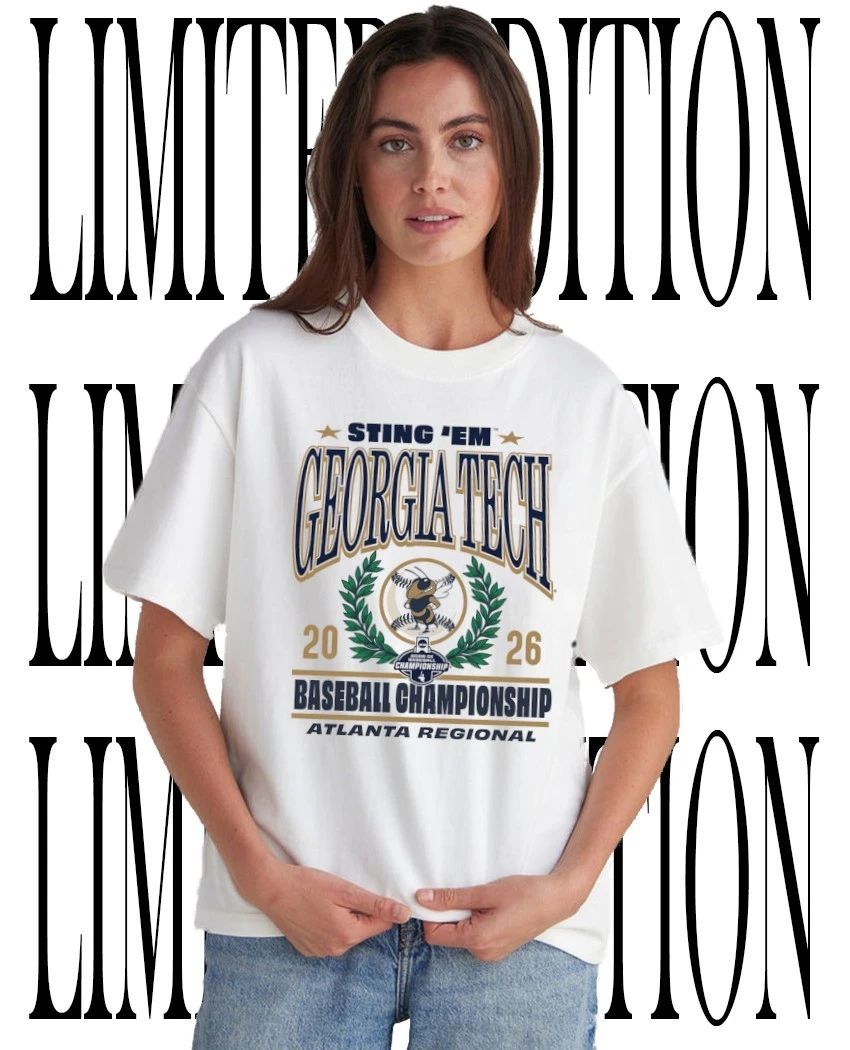 NCAA Georgia Tech Yellow Jackets Baseball 2026 championship Atlanta regional sting em mascot shirt