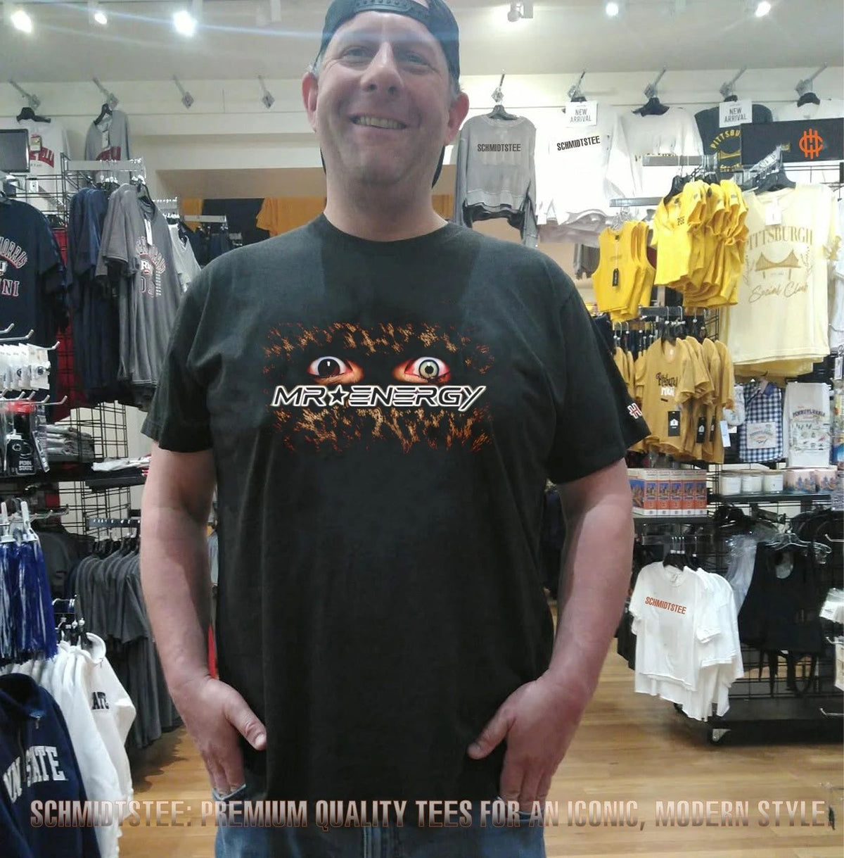 Mr. Energy eye graphic shirt