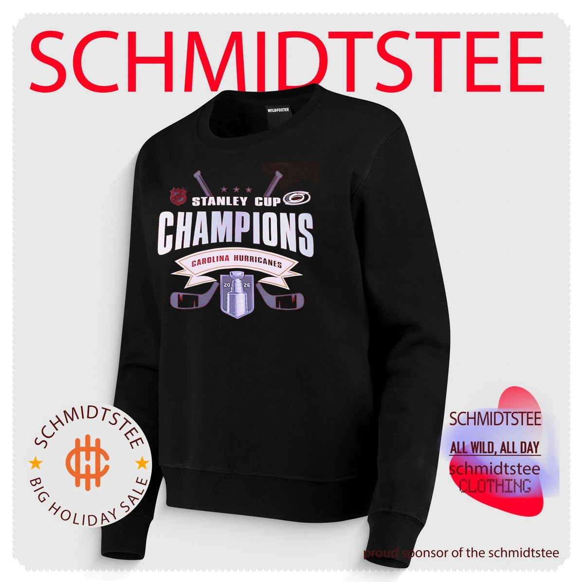 Carolina Hurricanes 2026 Stanley Cup Champions hockey trophy shirt