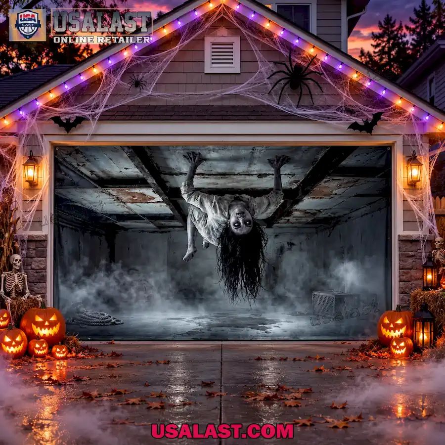 Garage Phantom Halloween Garage Door Banner