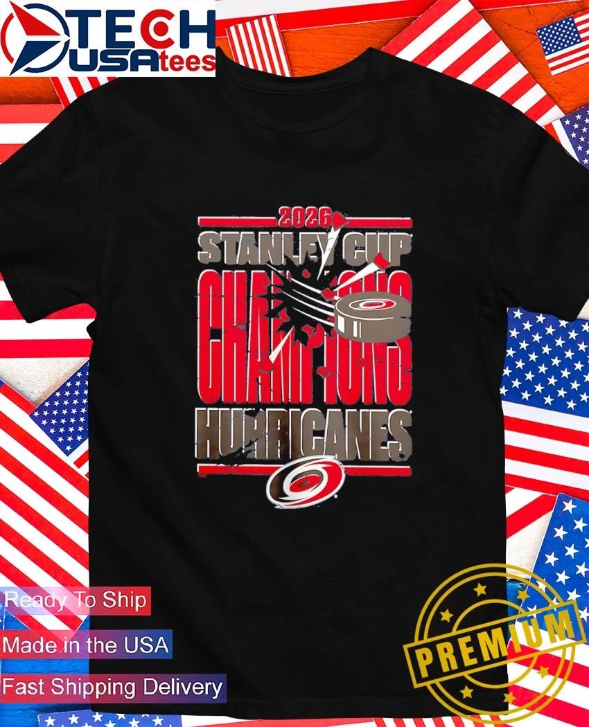 2026 Stanley Cup Champions Carolina Hurricanes Hockey puck smashing shirt