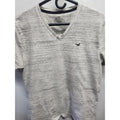Hollister Must-Have Collection Mens Large Gray V-Neck Tee Space Dye Logo Shirt