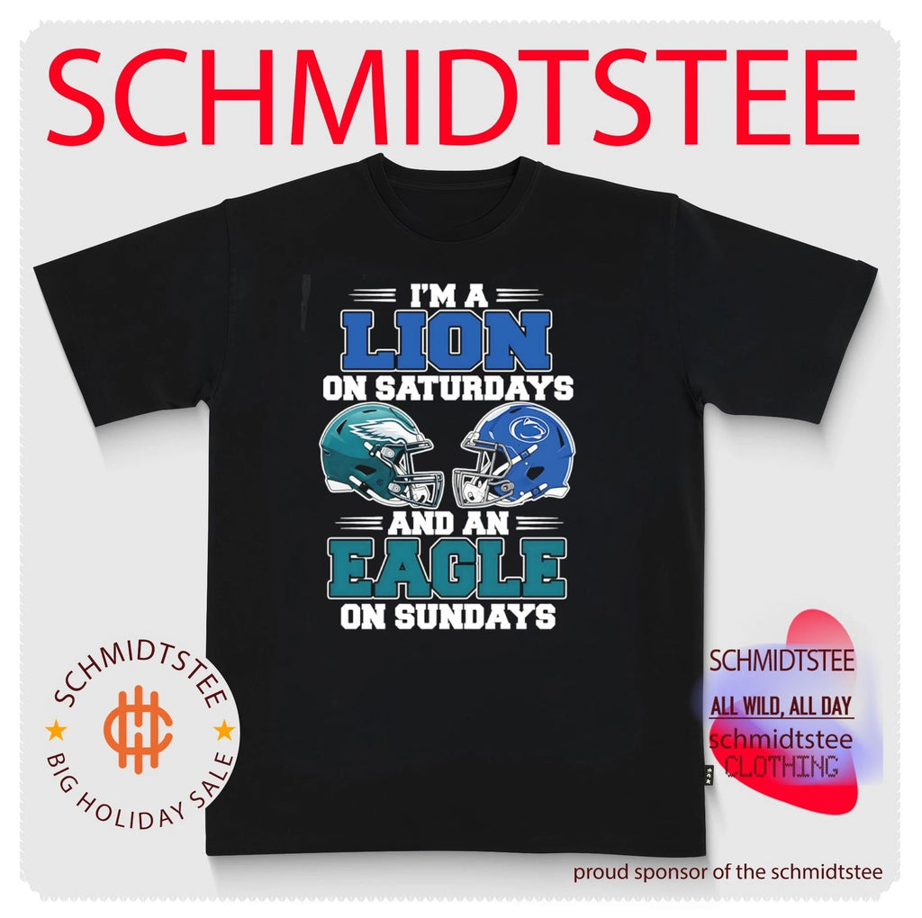 I’m a Lion on Saturdays and an Eagle on Sundays Football Fan shirt