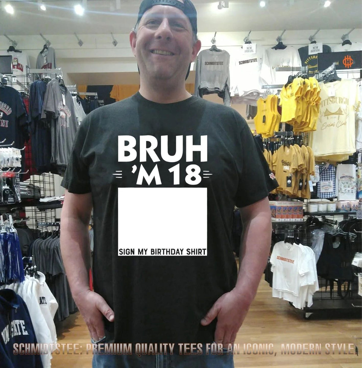 Bruh I’m 18 Year Old 18Th Birthday Boy Sign My shirt