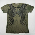 Throwdown Affliction Premium Shirt Mens Extra Large Green Wing Graphic MMA