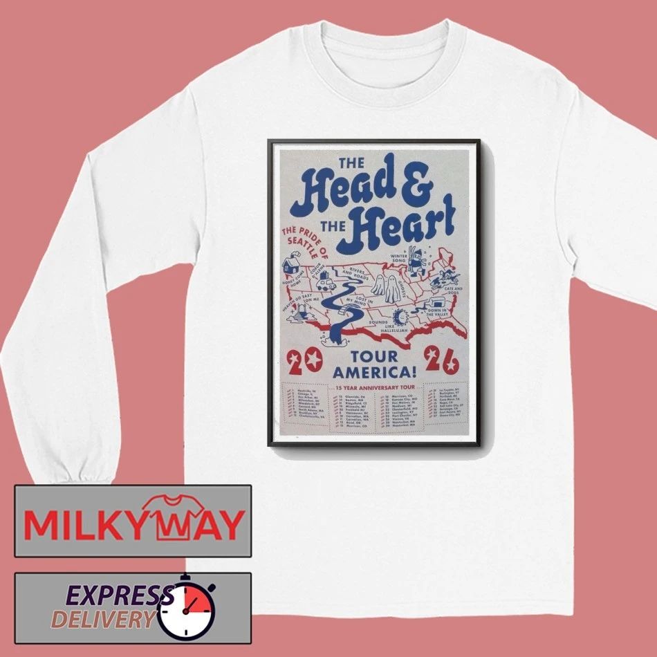 LIMITED 2026 The Head And The Heart Poster America Tour shirt