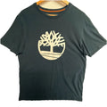 Timberland Logo T Shirt Mens Large Blue Organic Cotton Graphic Tee