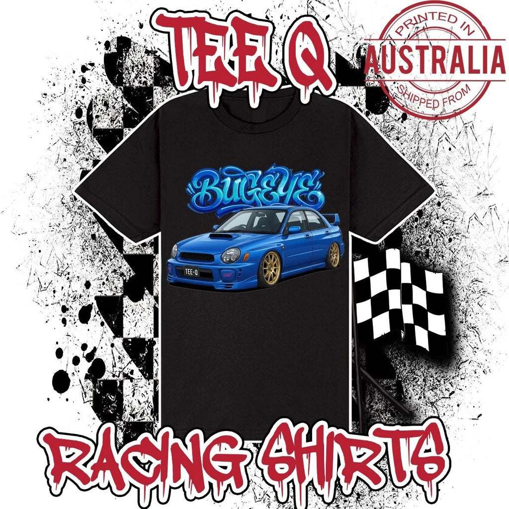 Subaru WRX Bugeye Graffiti Series ~ Black Gildan Cotton Tee JDM