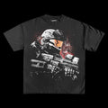 Sci-Fi Spartan Soldier T-Shirt Vintage Armor Graphic Tee Unisex