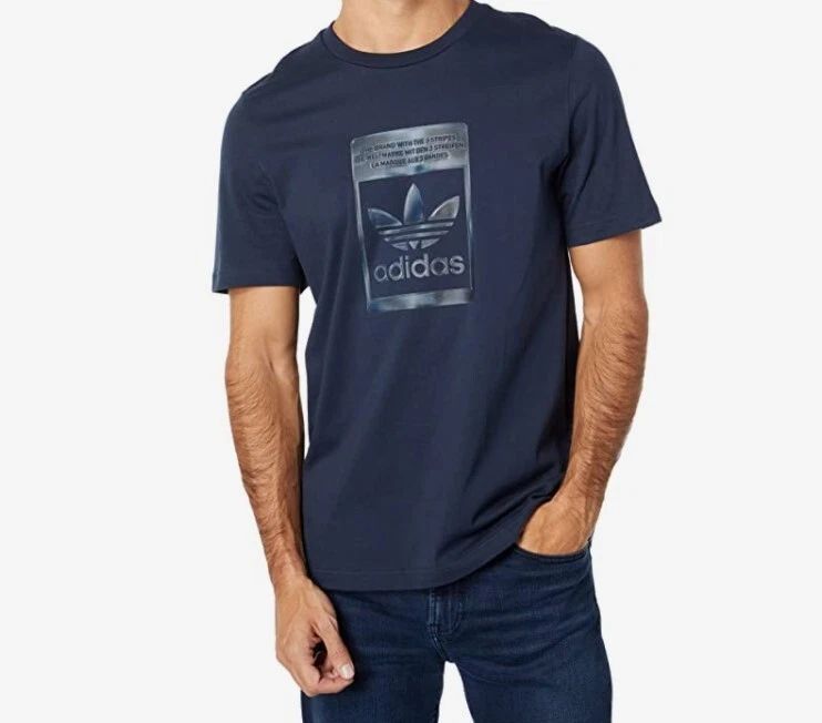 Adidas Originals Camo Infill Graphic T-Shirt Night Navy Men's Medium Large 2XL