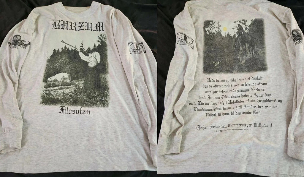 1998 1Burzum Filosofem Long Sleeve T-shirt Misanthropy Records All Over Print