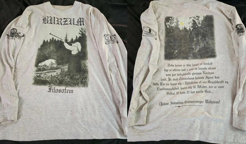 1998 1Burzum Filosofem Long Sleeve T-shirt Misanthropy Records All Over Print