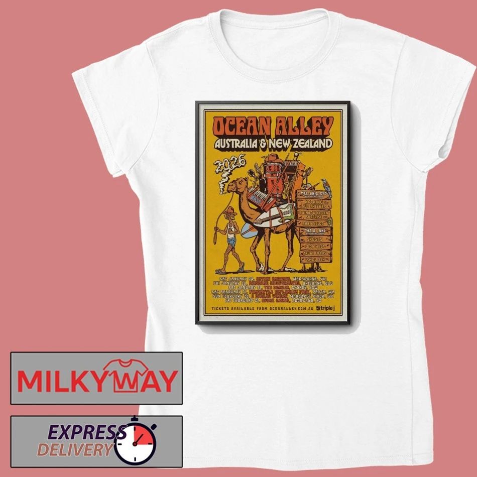 Ocean Alley AU and NZ 2026 Poster Tour shirt