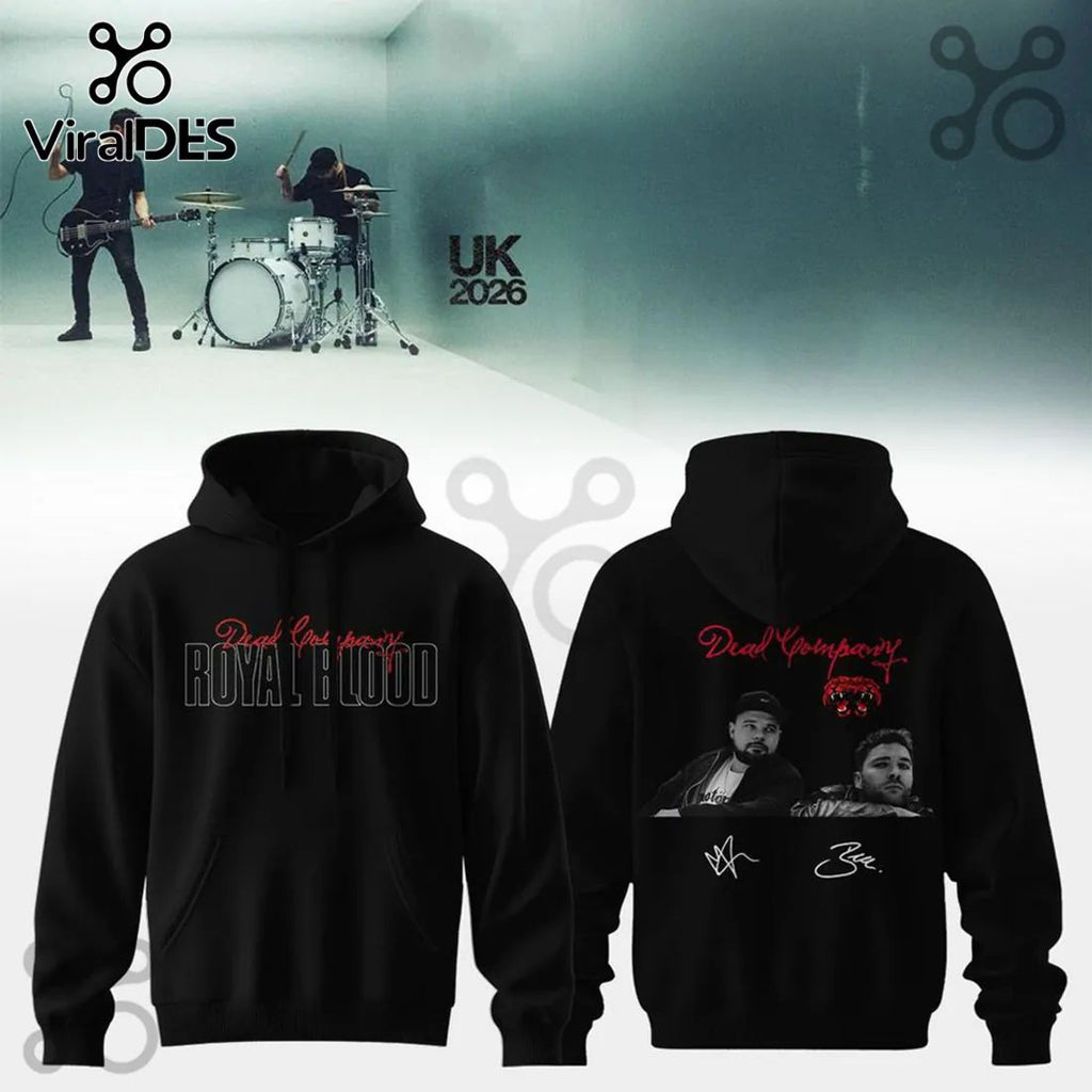 Royal Blood UK Tour 2026 Signature Black Hoodie