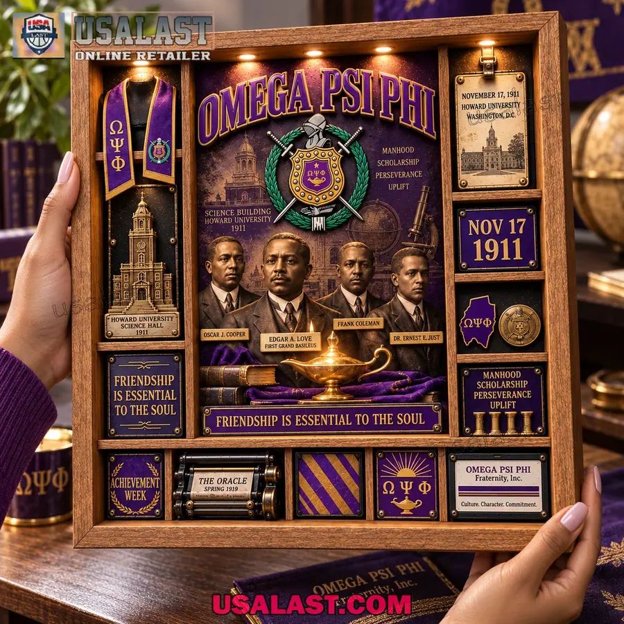Omega Psi Phi Custom Frame Light Box