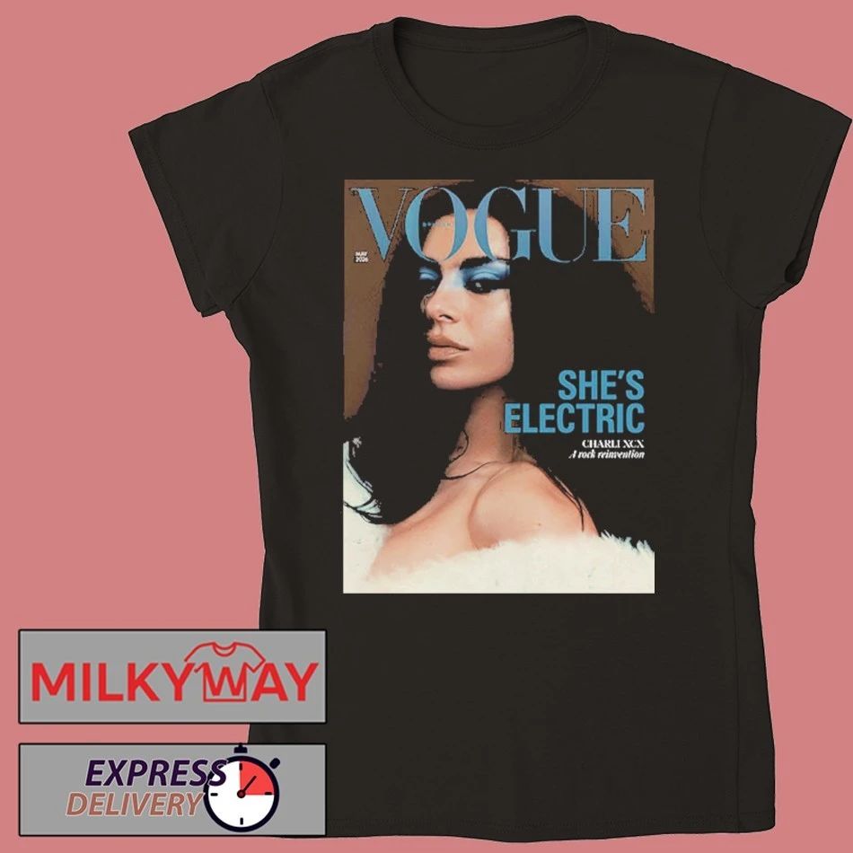 Charli XCX Graces On British Vogue May 2026 She’s Electric shirt