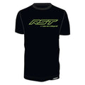 RST T-Shirt Race Department Logo Black Flo Green Motorcycle Casual Cotton