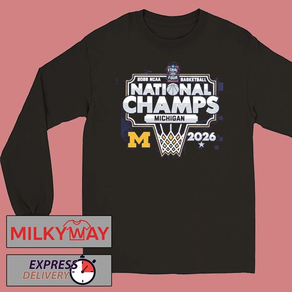 Michigan Wolverines Men’s Basketball 2026 NCAA National Champions March Madness Hoops T-Shirt