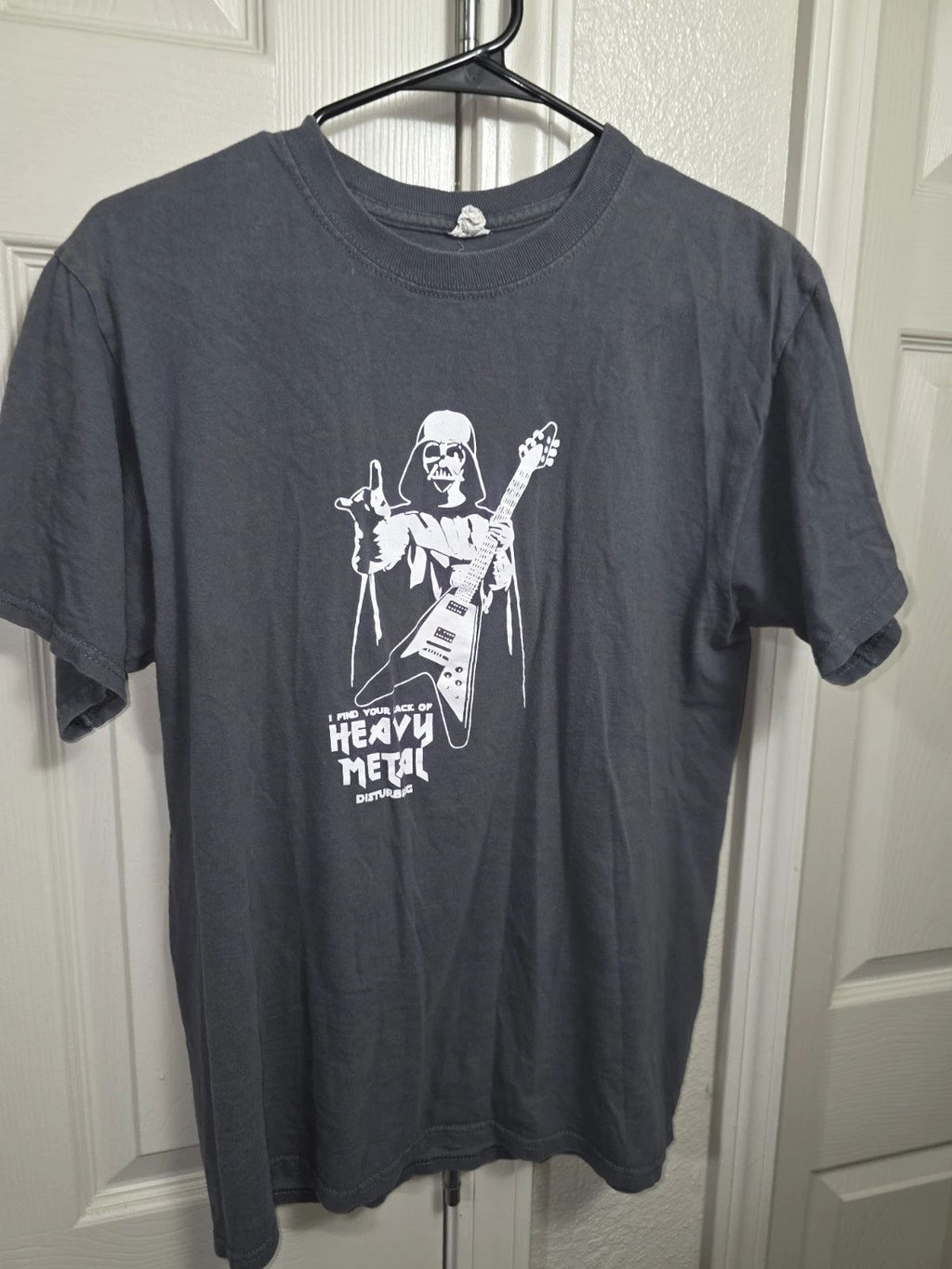 I Find Your Lack of Heavy Metal Disturbing Darth Vader T-Shirt Fruit of the Loom