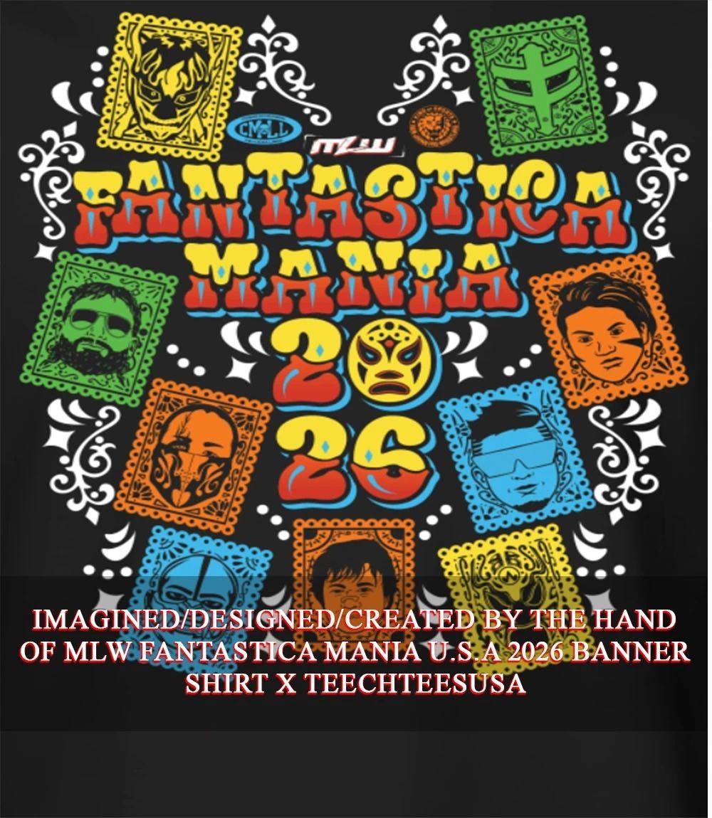 MLW Fantastica Mania U.S.A 2026 banner shirt