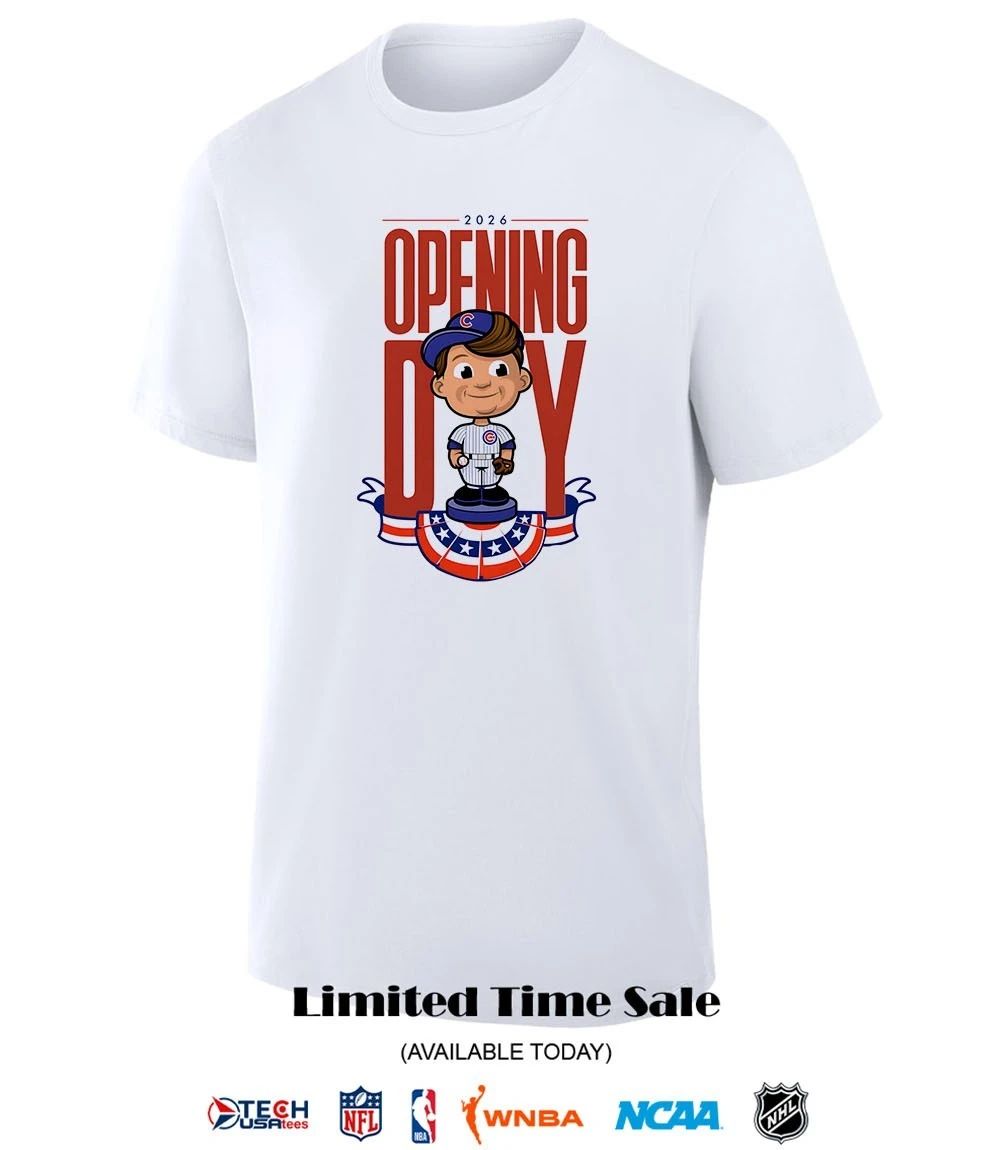 2026 Opening Day Chicago Cubs bobblehead shirt