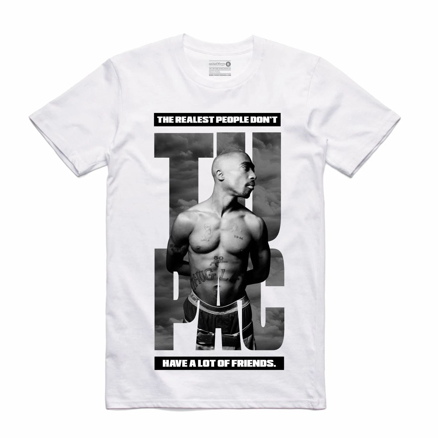 NEW Streetwear on Demand THUG BOLD WHITE Tee Shirt SMALL-3XLARGE LIMITED