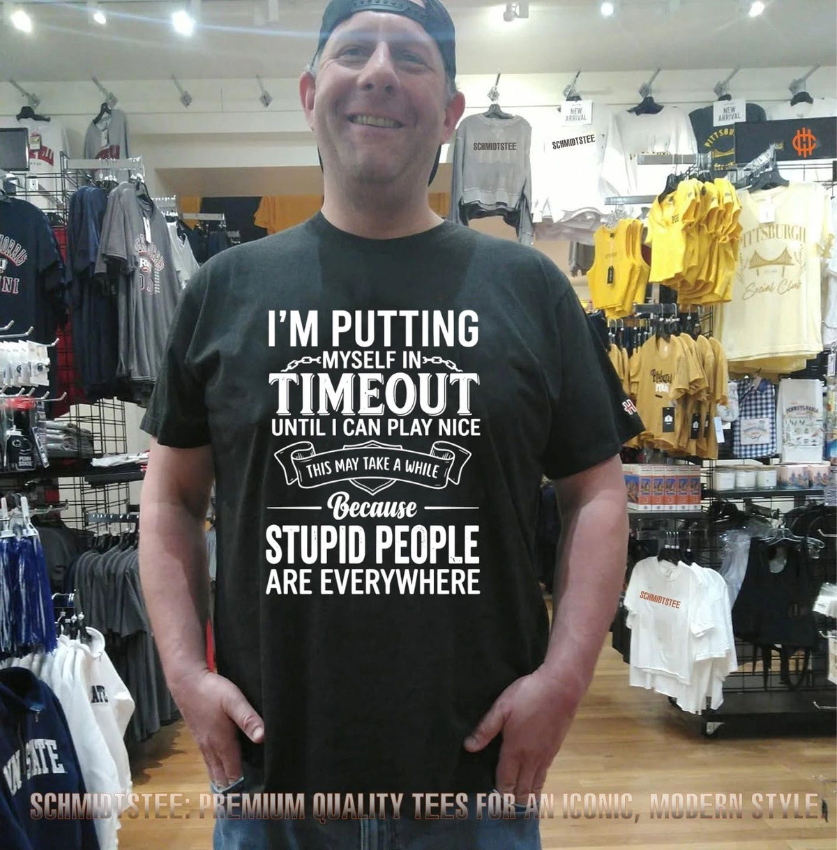 I’m putting myself in timeout until I can play nice this may take a while because stupid people are everywhere shirt