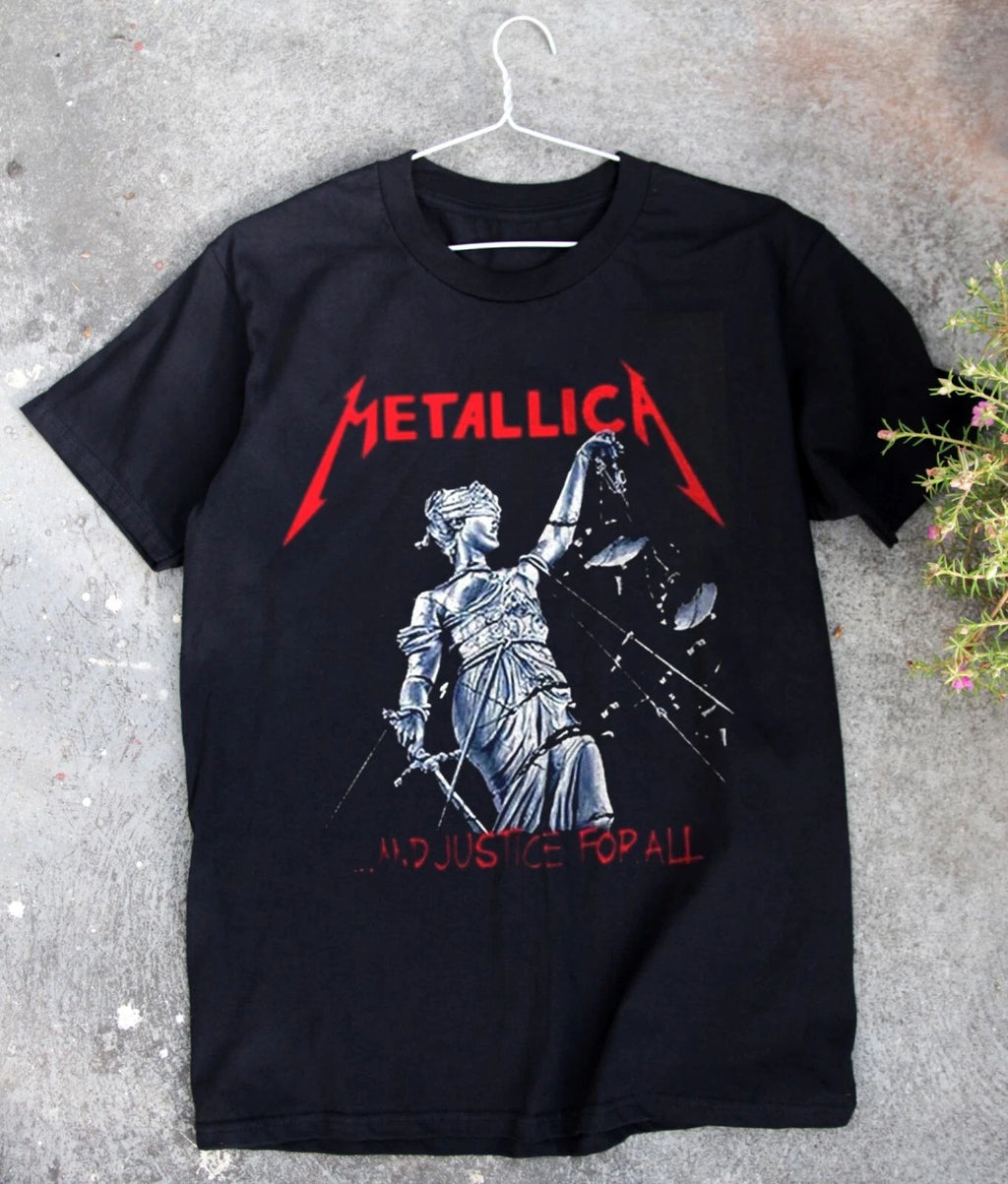 Metallica Band Shirt, And Justice For All Black Unisex T-shirt Size S-5XL