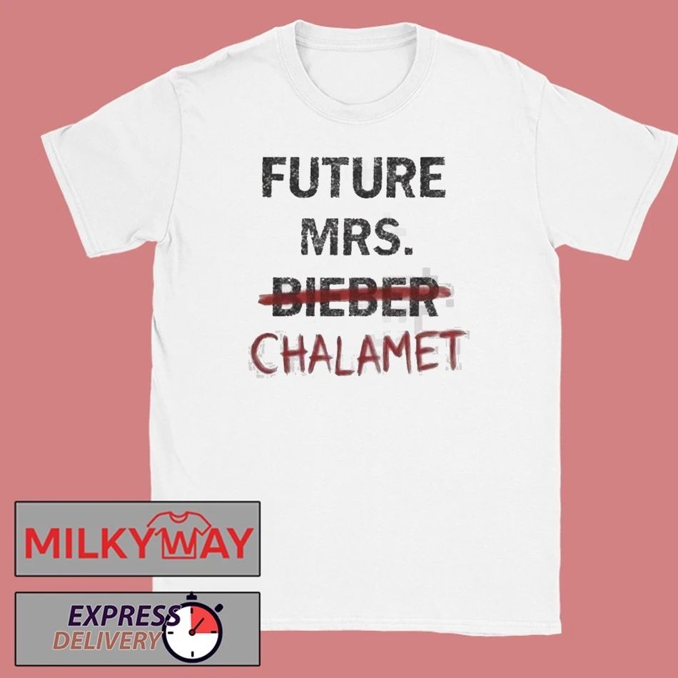 Kylie Jenner Coachella 2026 Future Mrs Bieber Chalamet shirt