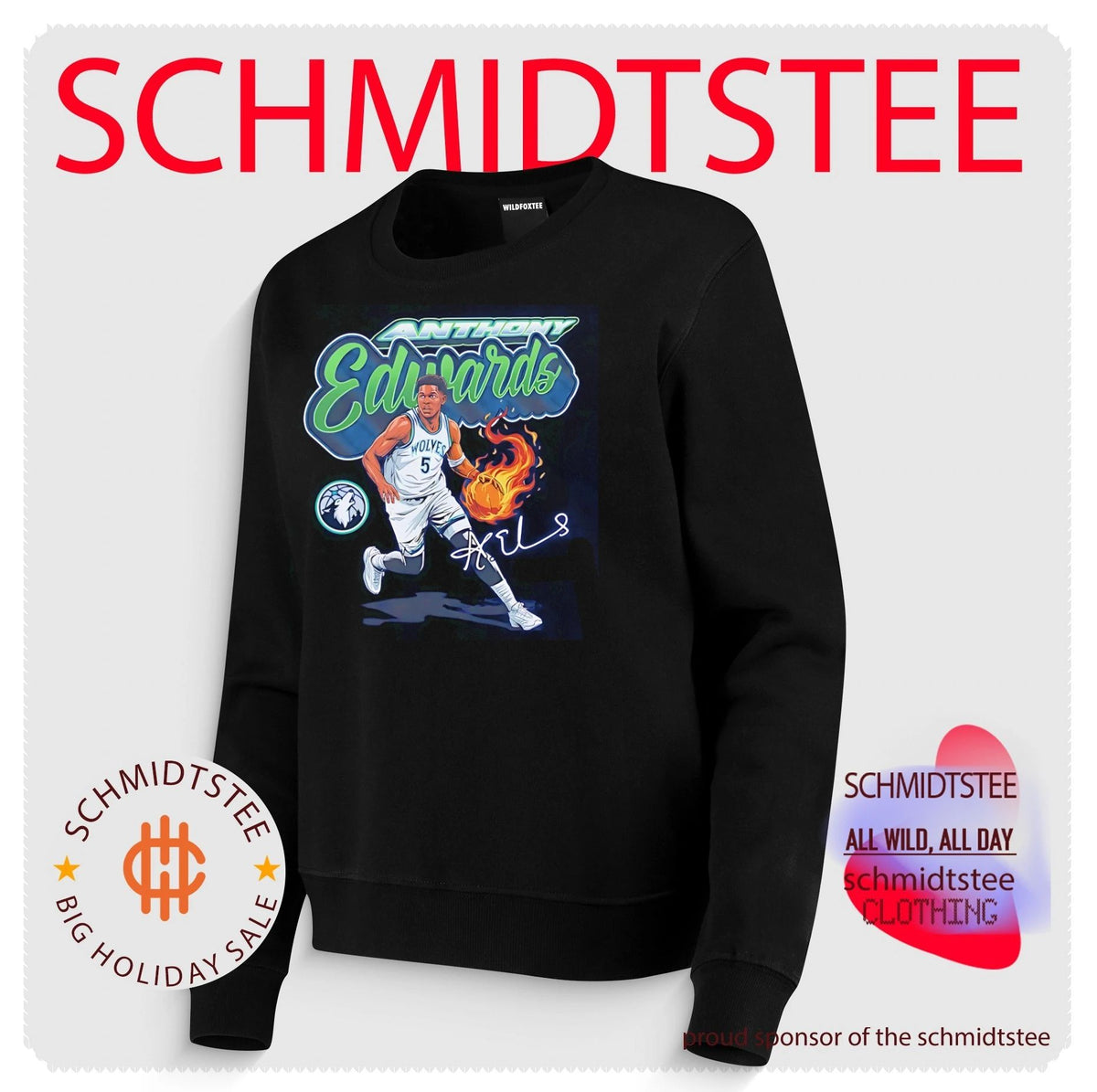 Anthony Edwards Minnesota Timberwolves Cursive Script Signature shirt