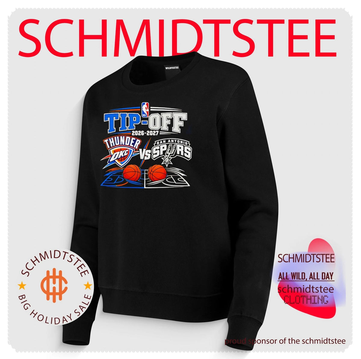 Oklahoma City Thunder vs San Antonio Spurs NBA Tip-Off 2026-2027 Basketball Matchup shirt