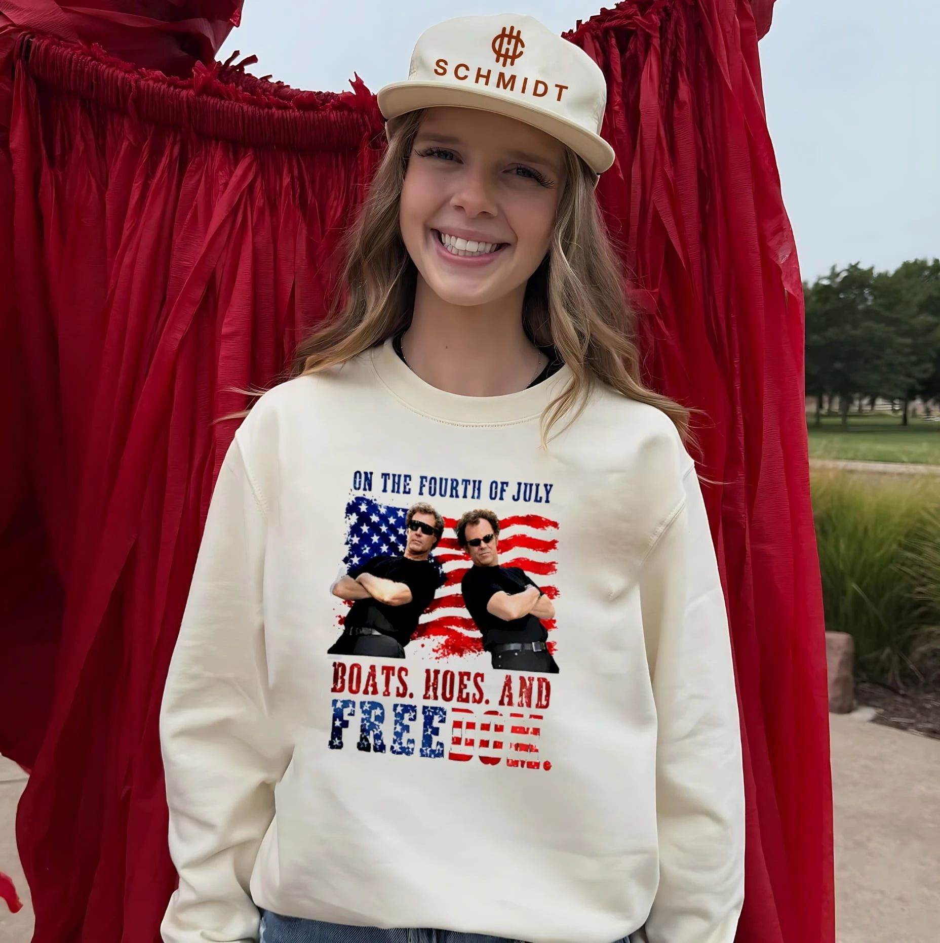 On The Fourth Of July Boats Hoes & Freedom Step Brothers Movie Lyrics Funny 4th Of July shirt