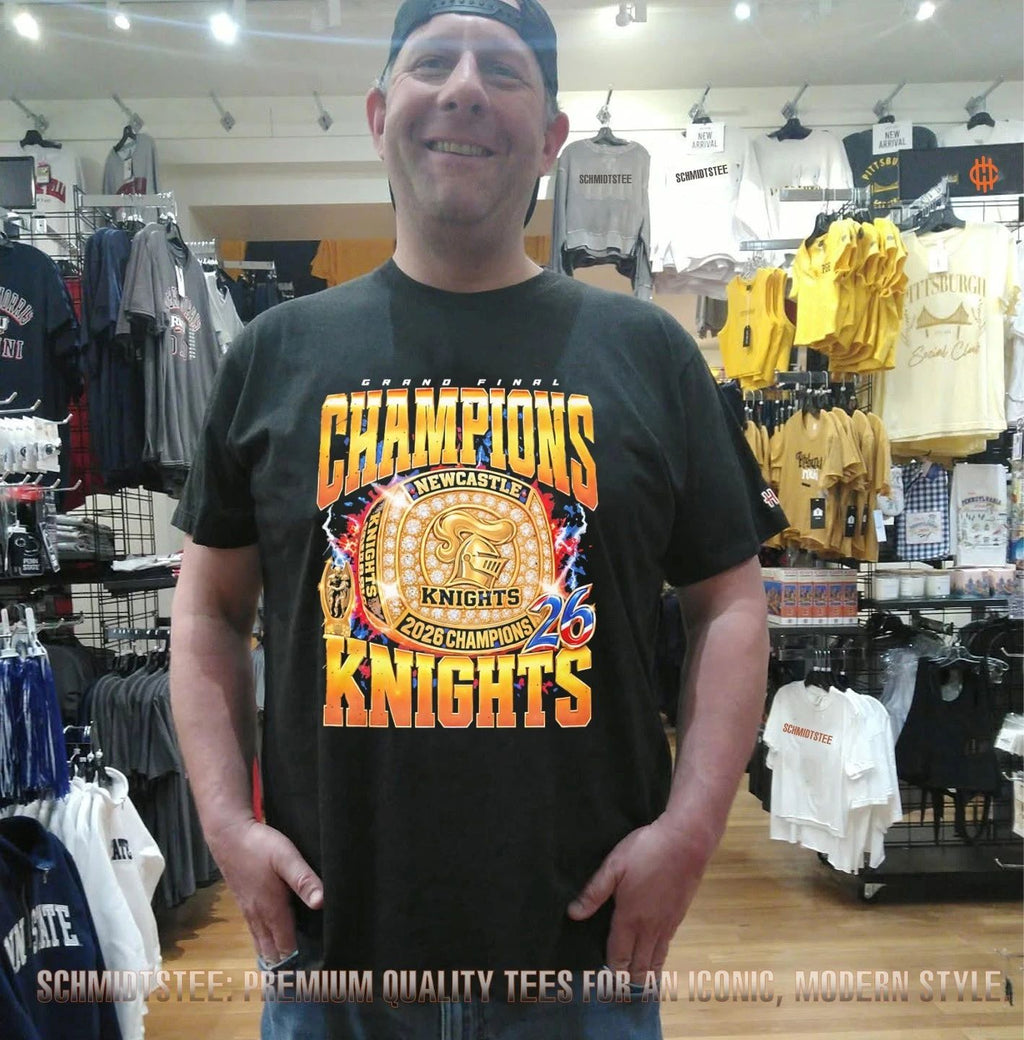 Grand Final Champions Newcastle Knights 2026 gold championship ring shirt