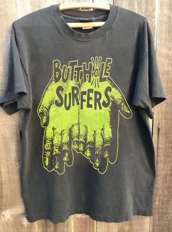 Vtg 90's Butthole Surfers Graphic Charcoal Short Sleeve Unisex T shirt KH17917