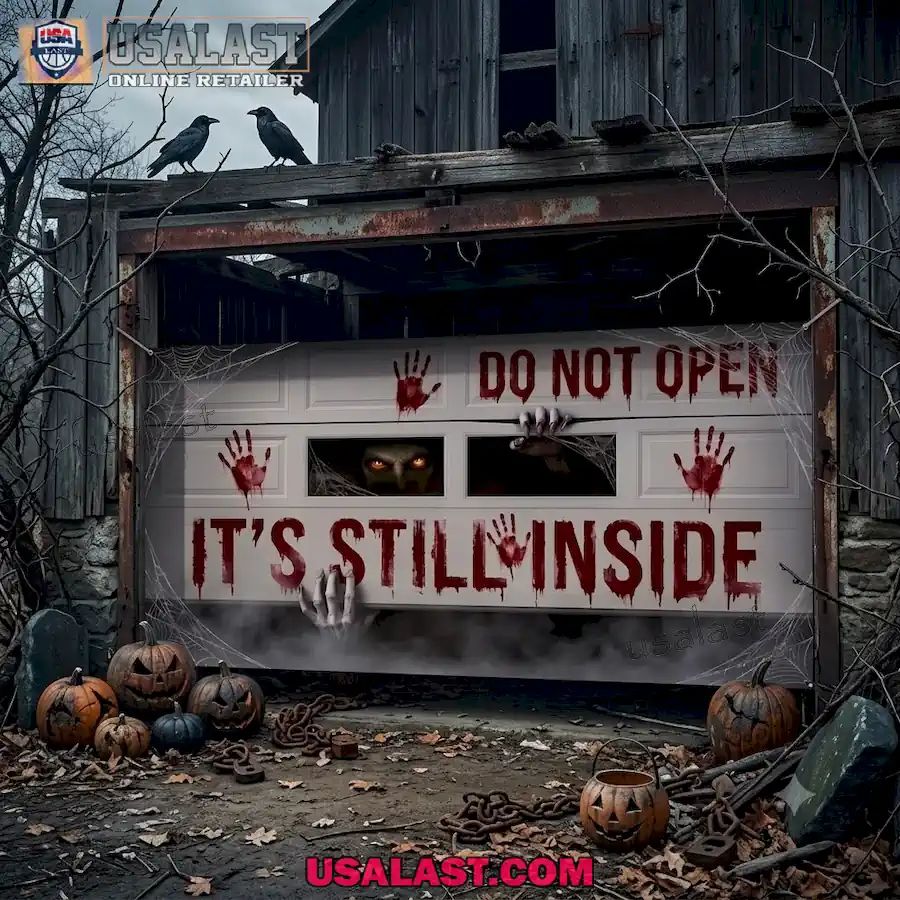 Still Inside Halloween Garage Door Banner