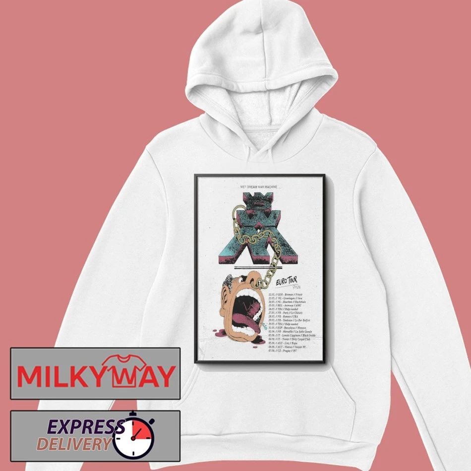 Wet Dream War Machine Euro 2026 Tour Poster shirt