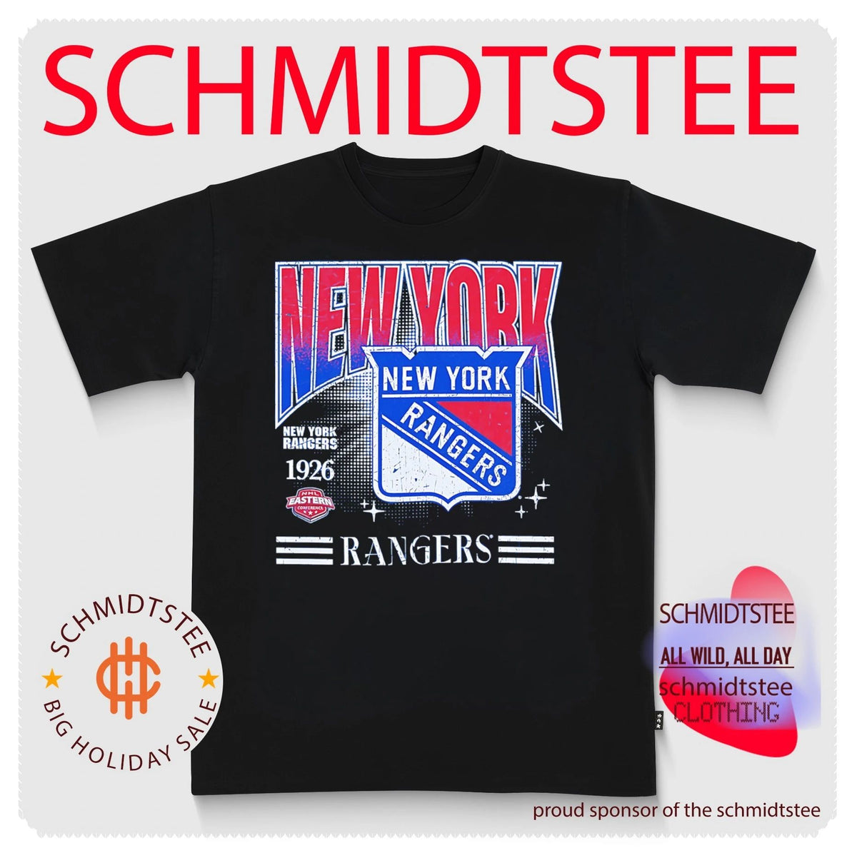 New York Rangers 1926 logo retro shirt