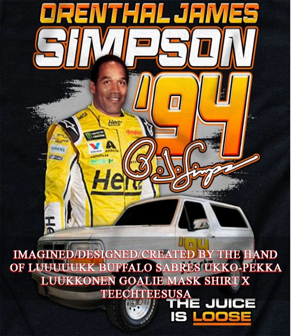 Orenthal James Simpson Racing the Juice is loose 1994 signature shirt