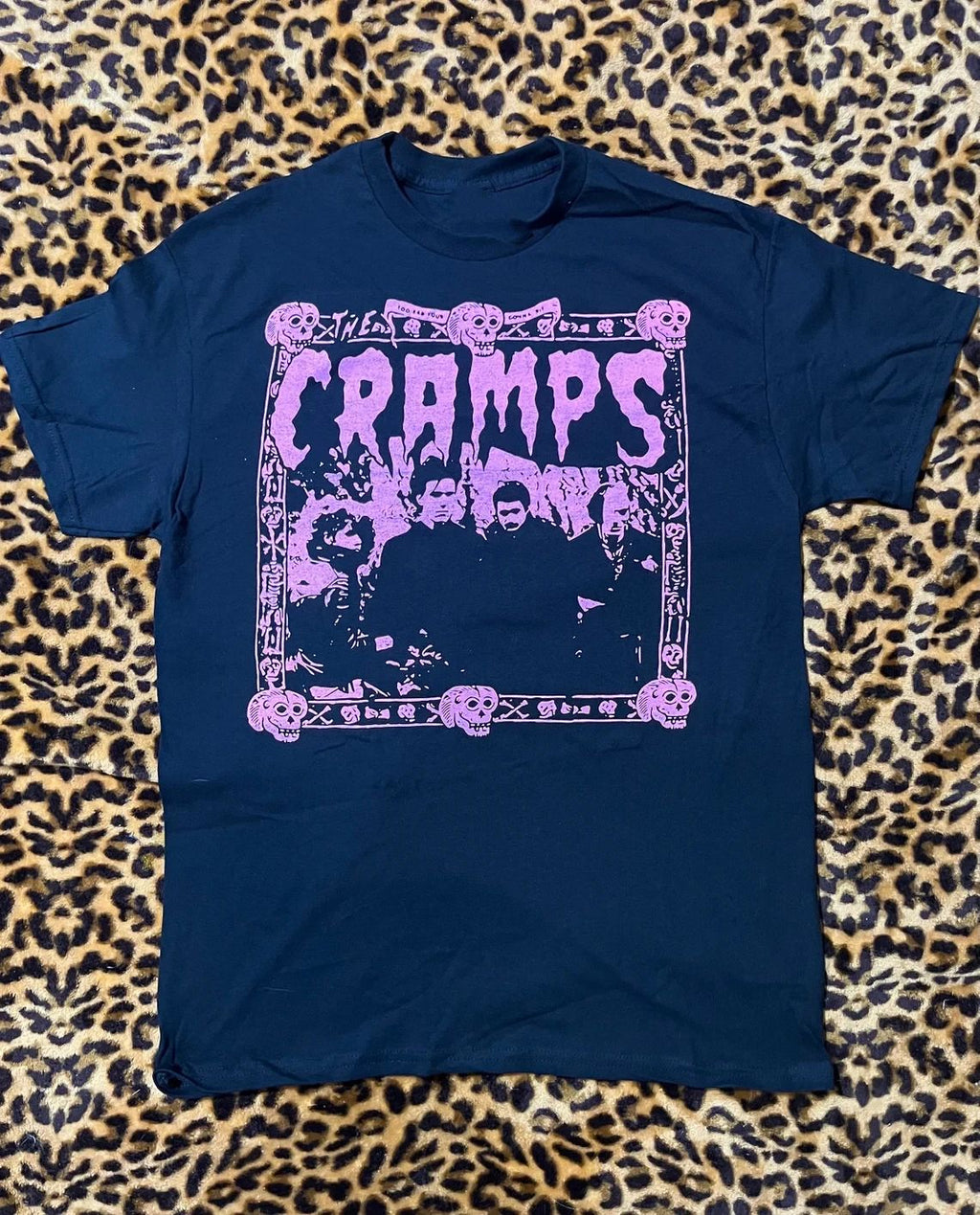 The Cramps Band Music Navy Blue T-Shirt Cotton Unisex S-234XL