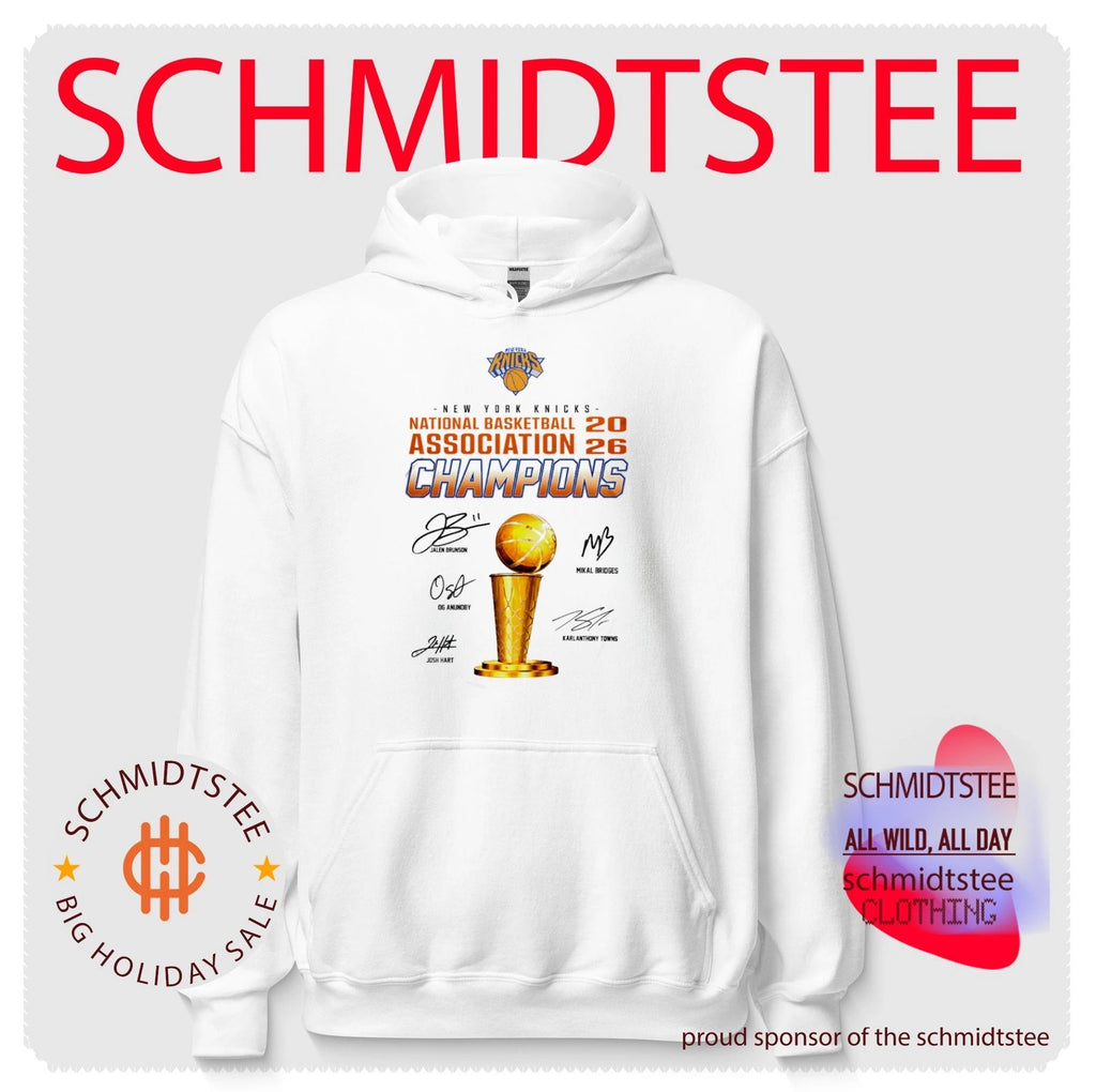 New York Knicks 2026 NBA Champions trophy signature t-shirt