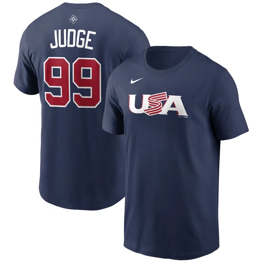 Aaron Judge1 Usa Baseball 2026 World Baseball Classic Name & Number T-Shirt
