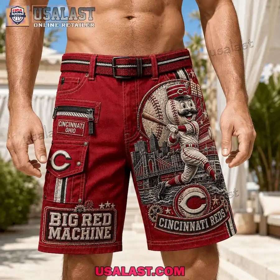 Cincinnati Reds Big Red Machine Men Cargo Short