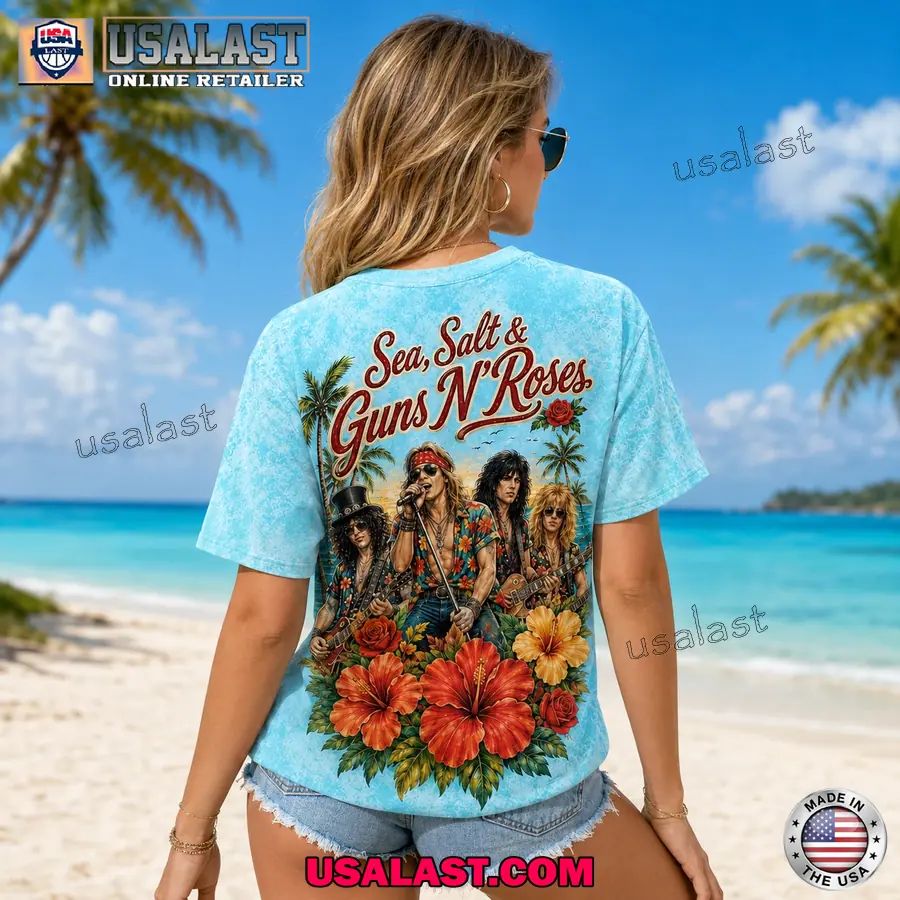 Guns N Roses Sea Salt Tropical Vibes 3D T-Shirt