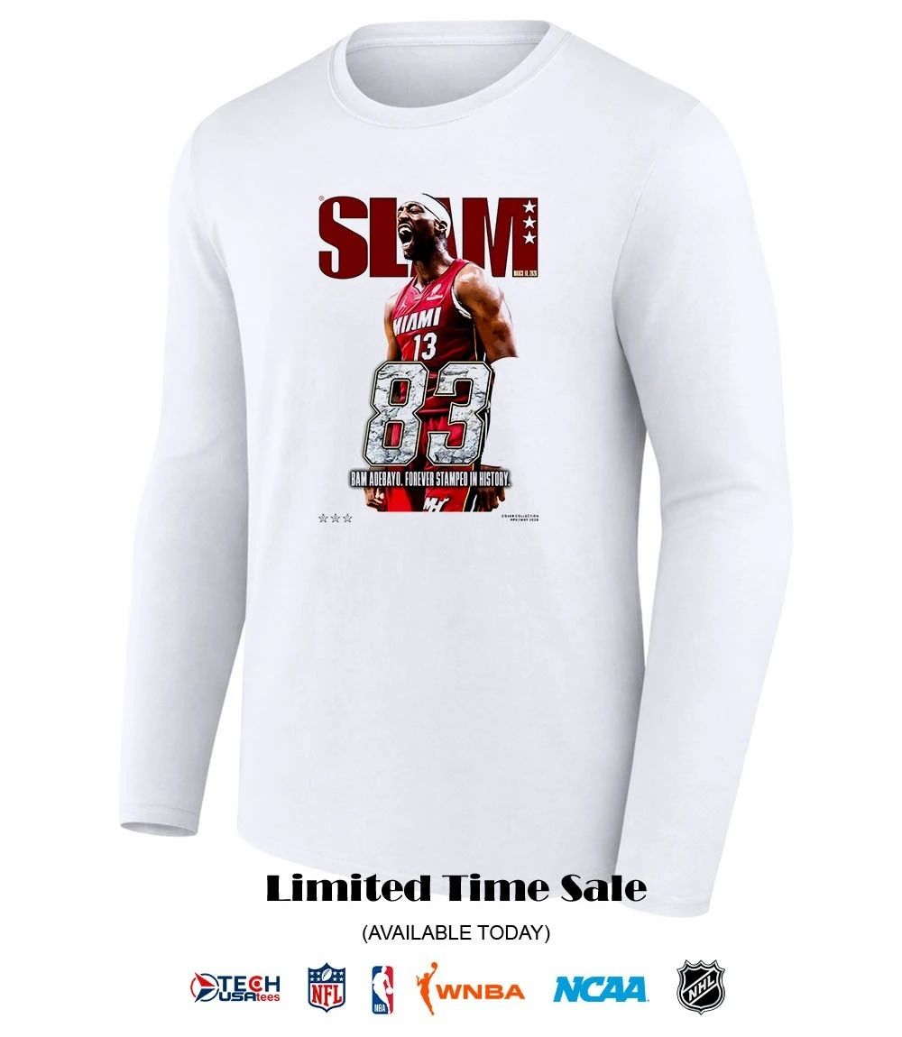 SLAM Bam Adebayo #83 forever stamped in history shirt by slamgoods