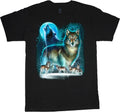 Wolf howling at the moon shirt wolves tshirt nature moutain t-shirt tee shirt