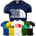Personalized USA Your Text Custom Men's T-Shirts Funny Christmas Gift Tee S-3XL