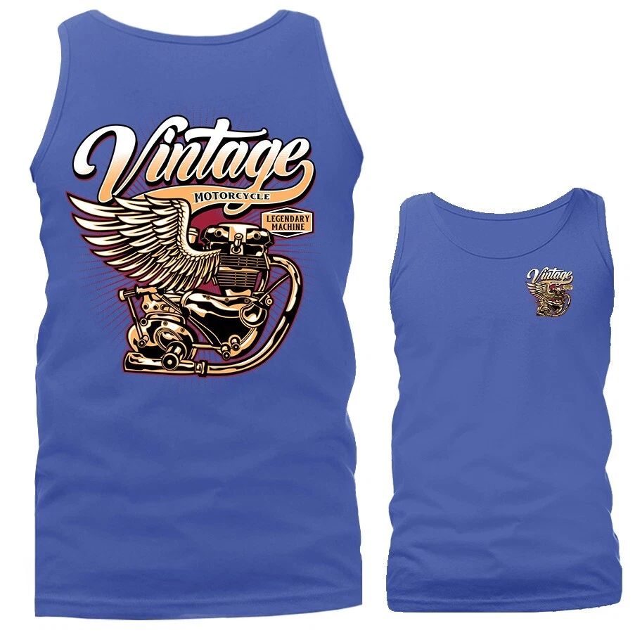 Legendary Machine Bikers Vintage Classic Custom Motorcycle Graphic Tank Top
