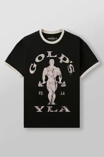 "GOLD'S" Gym Tee | Old School Graphic T-Shirt | Cotton, Mens, Workout, Lifting