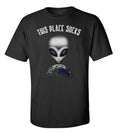 Funny This Place Sucks Adult Short Sleeve Tee Shirt Black