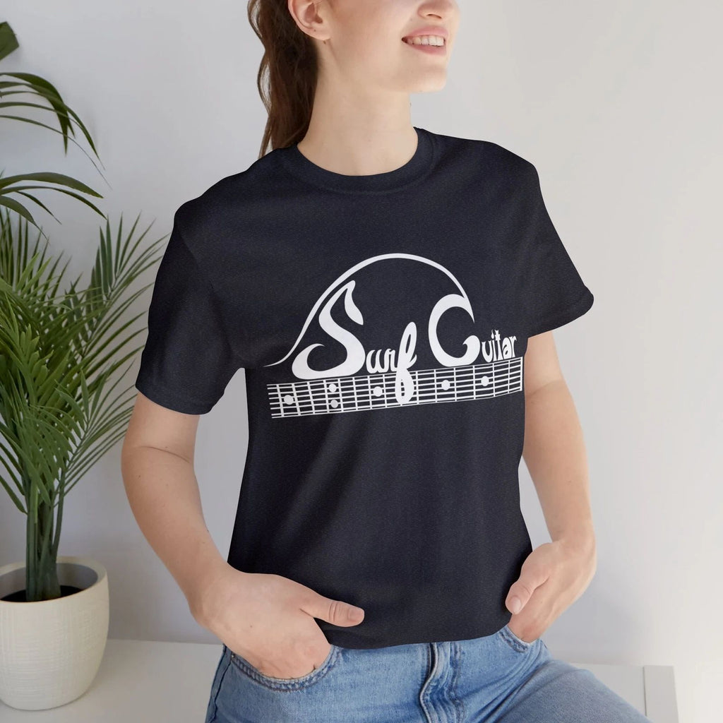 Surf Guitar fun & clever T-shirt gift for guitar players, surfers or beach bums